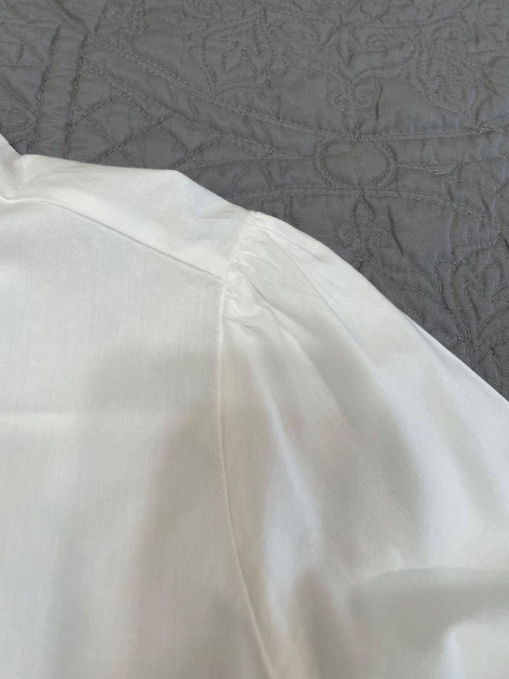 LOFT White Ruffle-Trim Blouse MP - Picture 4 of 11